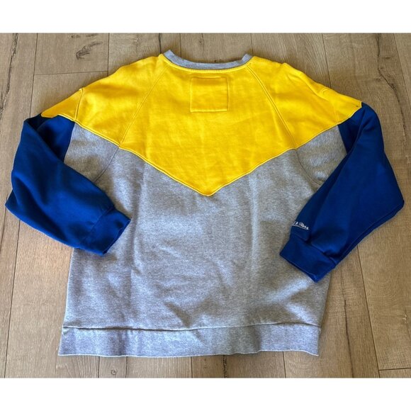 Mitchell & NessGolden State Warriors Sweatshirt Sweater Color Block NBA Size XL - Picture 5 of 5